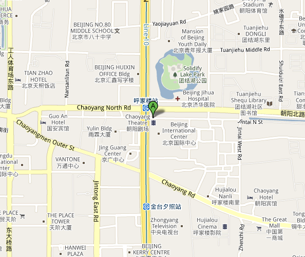 Map of Beijing Chaoyang Theatre