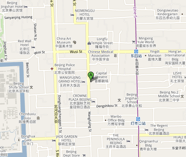 Map of Beijing Gold Sail Concert Hall