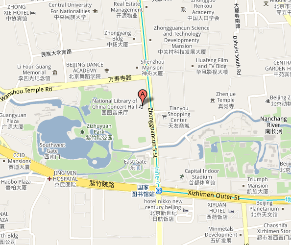 Map of Beijing National Library Concert Hall