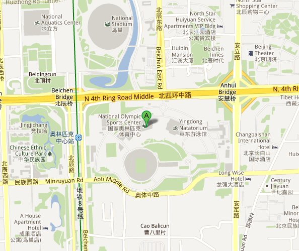 Map of Beijing Olympic Sports Center Gymnasium