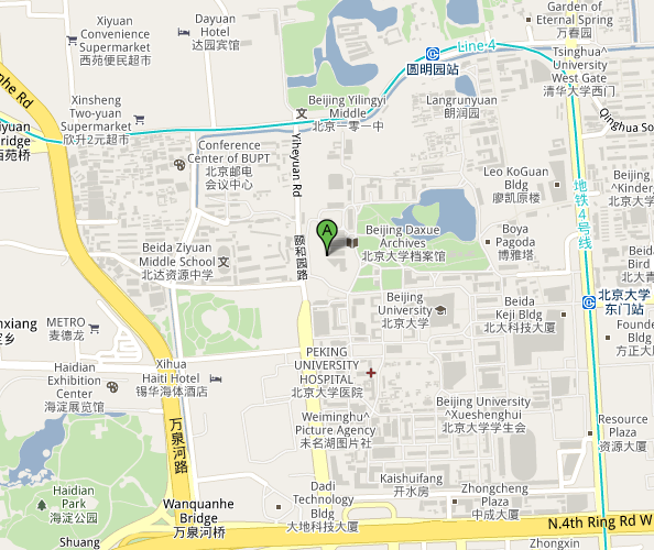 Map of Peking University Hall
