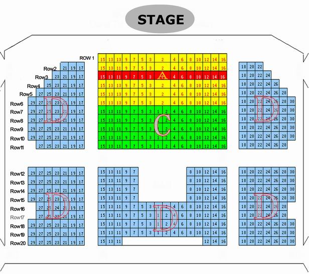 Beijing Dongtu Theatre Seating Plan