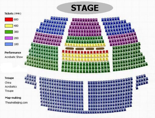 Beijing Tiandi Theatre Seating Plan